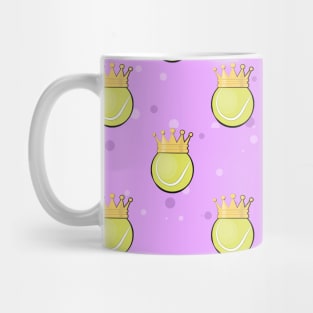 King Tennis - Seamless Pattern on Purple Background Mug